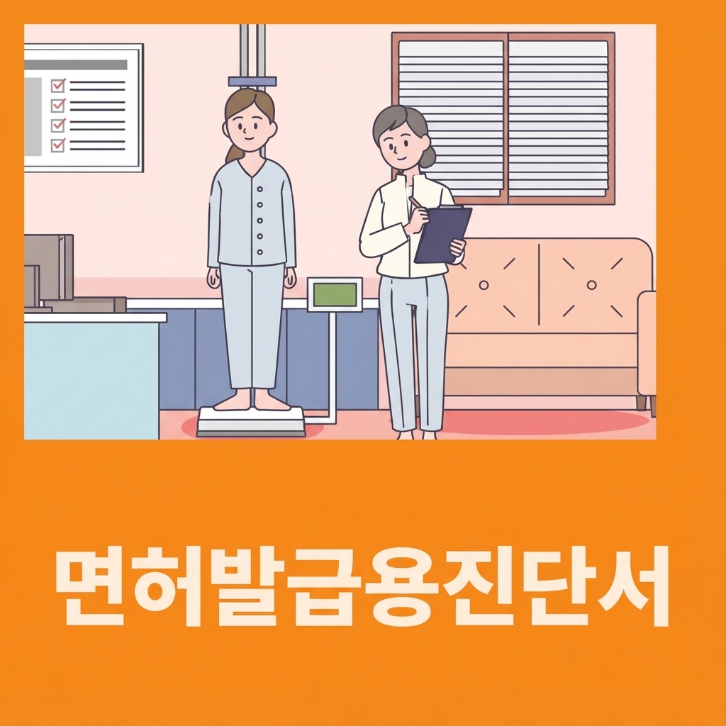 면허발급용진단서 (의료인, 이미용사, 영양사 등)