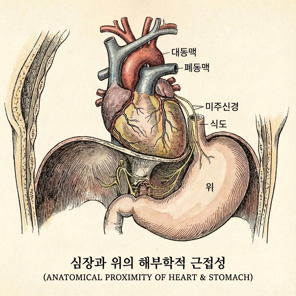 위와 심장의 근접성